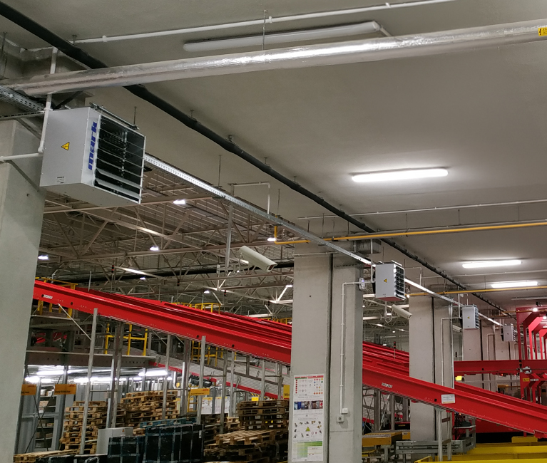 Bedrijfshal elektrisch verwarmen