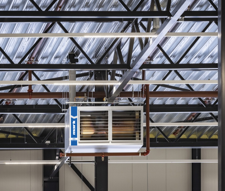 Luchtverwarming voor grote ruimtes