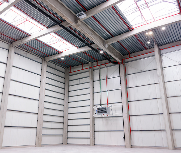 Gelijkmatige warmteverdeling voor grote hallen