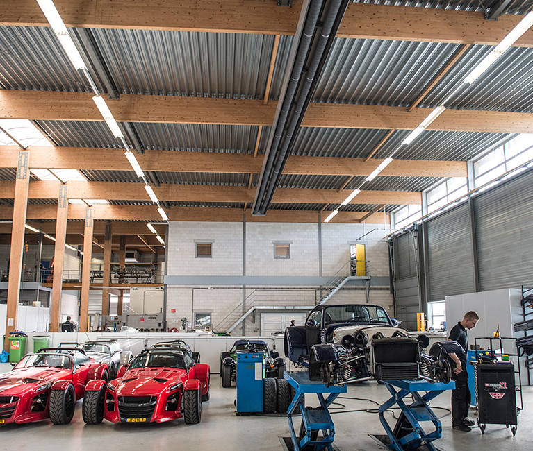 Werkplekken en zones verwarmen met infrarood verwarming